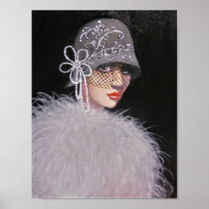 A VINTAGE LADY IN GRAY/POSTER POSTER