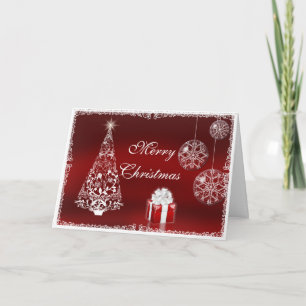 A Vintage Merry Christmas Message Holiday Card