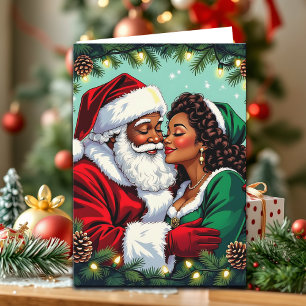 A Vintage Mr and Mrs Claus Christmas Poem Card