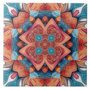 A vintage multicolor classic pattern ceramic til tile