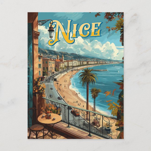 A Vintage Nice, France Postcard (Front)