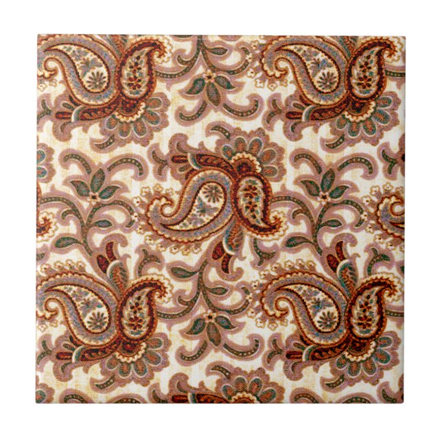 A Vintage Paisley Pattern 2 Tile (Front)