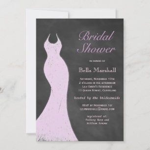 A Vintage Purple Bridal Shower Invitation