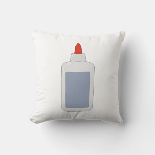 A vintage school glue from the 80s, 90s throw pillow