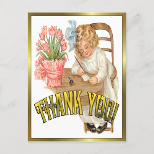 A  Vintage Thank You Note Postcard