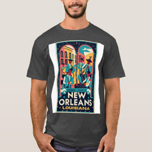 A Vintage Travel Art of New Orleans Louisiana US T-Shirt