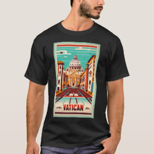 A Vintage Travel Art Of The Vatican - Vatican City T-Shirt