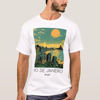 A Vintage Travel Illustration Of Rio De Janeiro -  T-Shirt