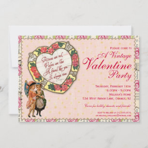 A Vintage Valentine Party Invitation