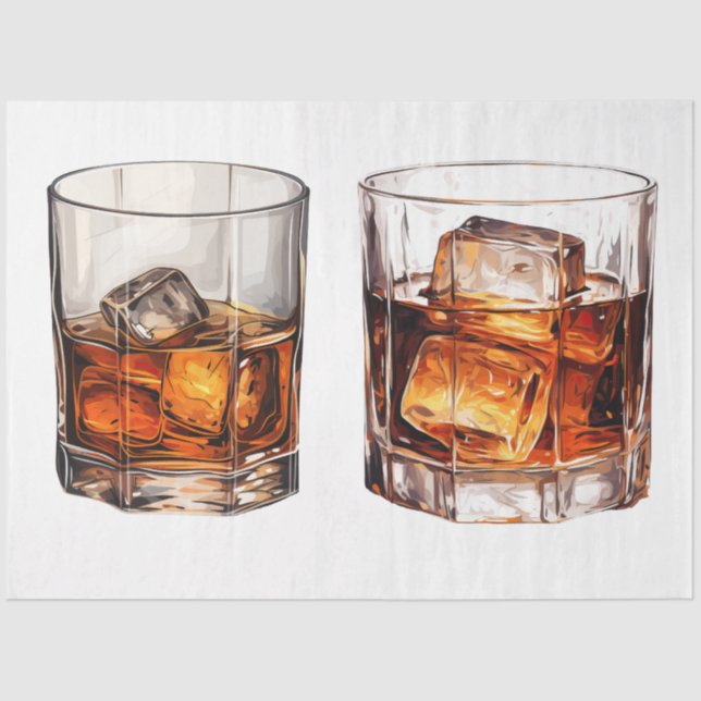 A Vintage Whiskey Design Series 1 Tissue Paper (Front)