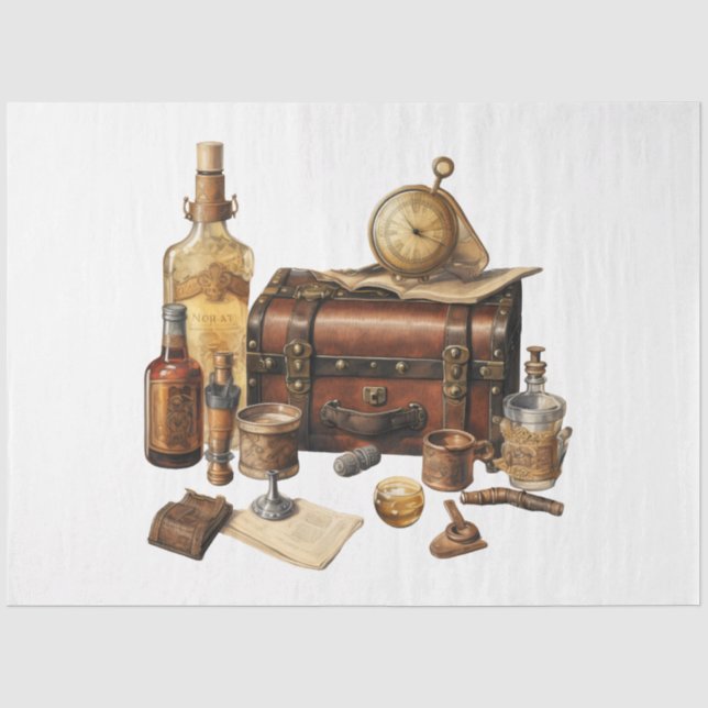 A Vintage Whiskey Design Series 4 Tissue Paper (Front)