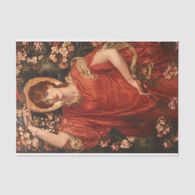 A Vision of Flammetta by Dante Gabriel Rossetti Tissue Paper (Front)