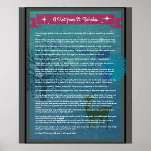 A Visit From St. Nicholas - Holiday Poster