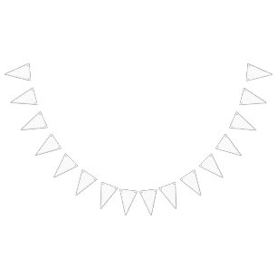 A visually appealing arrangement of white and grey bunting flags