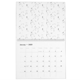 A visually appealing arrangement of white and grey calendar