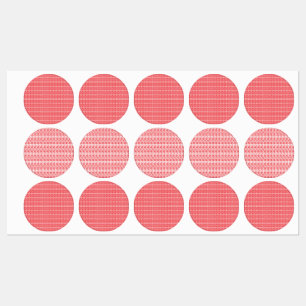 A vivid red and orange abstract design with swirli