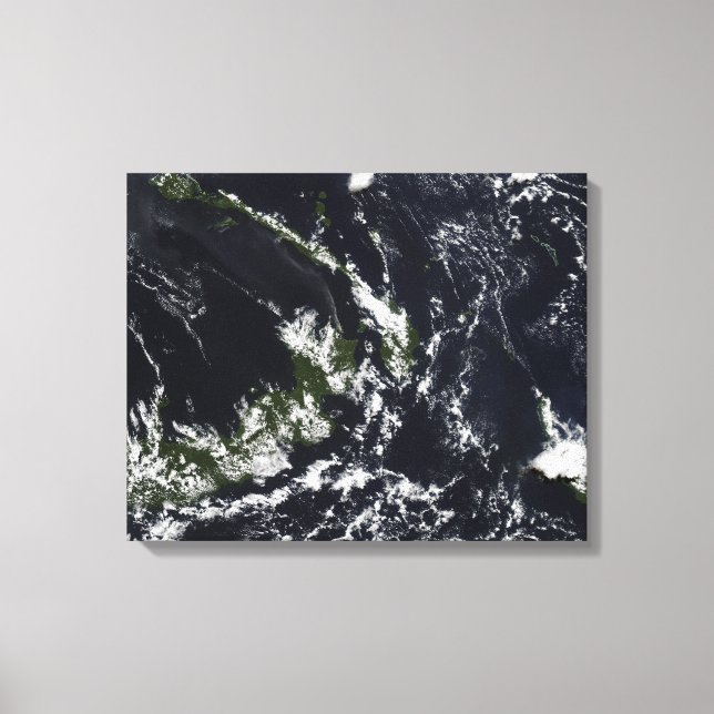 A volcanic plume from the Rabaul caldera Canvas Print (Front)