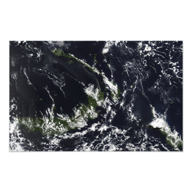 A volcanic plume from the Rabaul caldera Photo Print (Front)