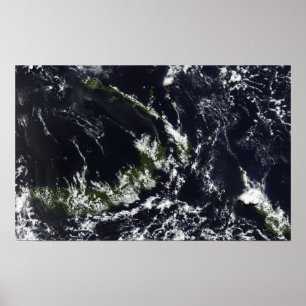 A volcanic plume from the Rabaul caldera Poster