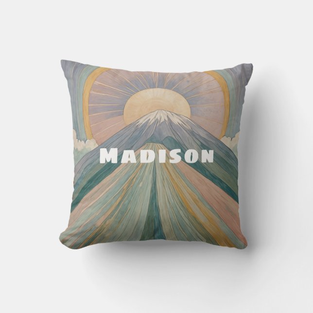 A Volcanic Serenade Personalized Throw Pillow (Front)