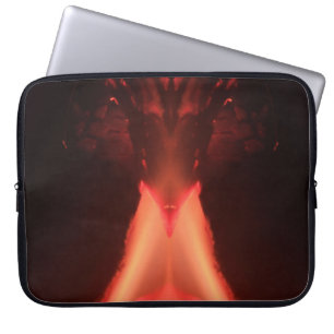 A Volcano of Orange & Red Fire Laptop Sleeve