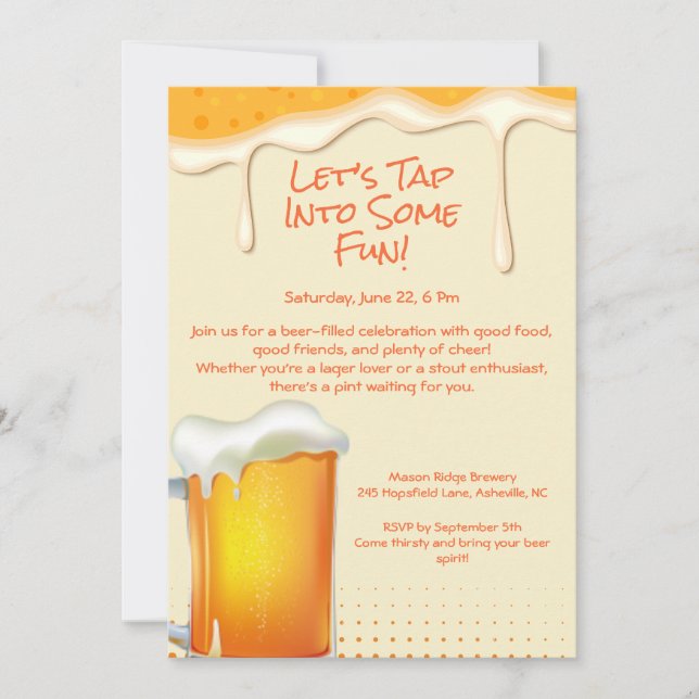 À vos verres et à la bière – Invitations festives  (Devant)