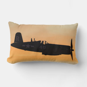 A Vought F4U Corsair Fighter Lumbar Pillow
