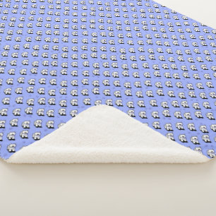 A Waggle of Westies KiniArt Sherpa Blanket