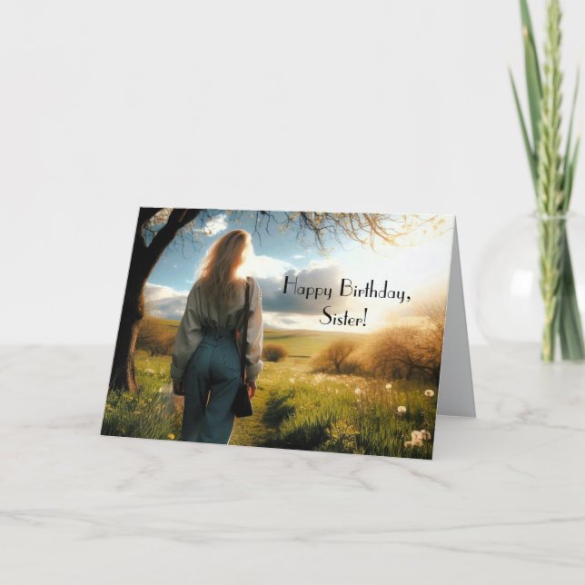 A WALK - CARTE D'ANNIVERSAIRE DE SOEUR (Devant)