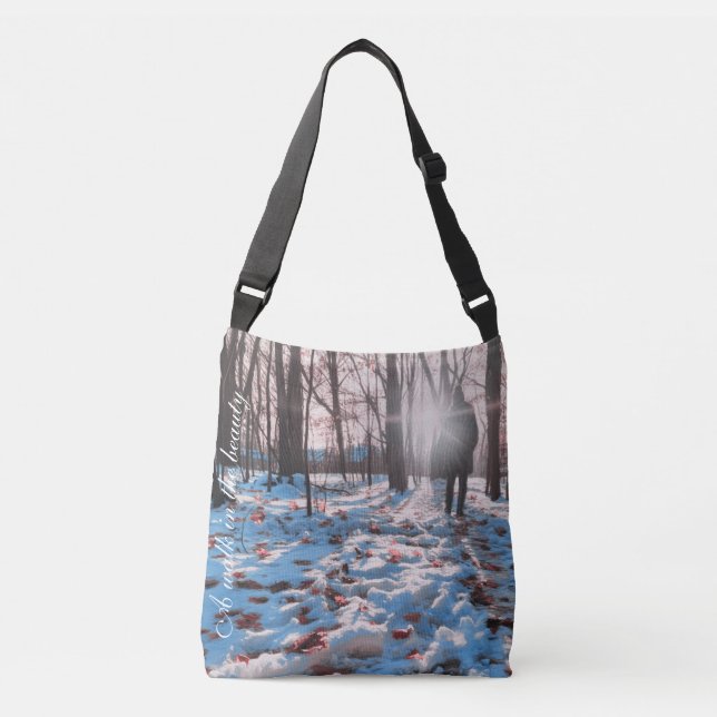 A walk in the beauty crossbody bag (Front)