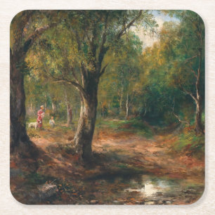 A Walk in the Forest – Emil Barbarini Square Paper Coaster