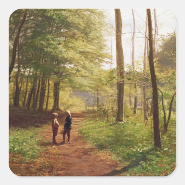 A Walk in the Forest Square Sticker (Front)