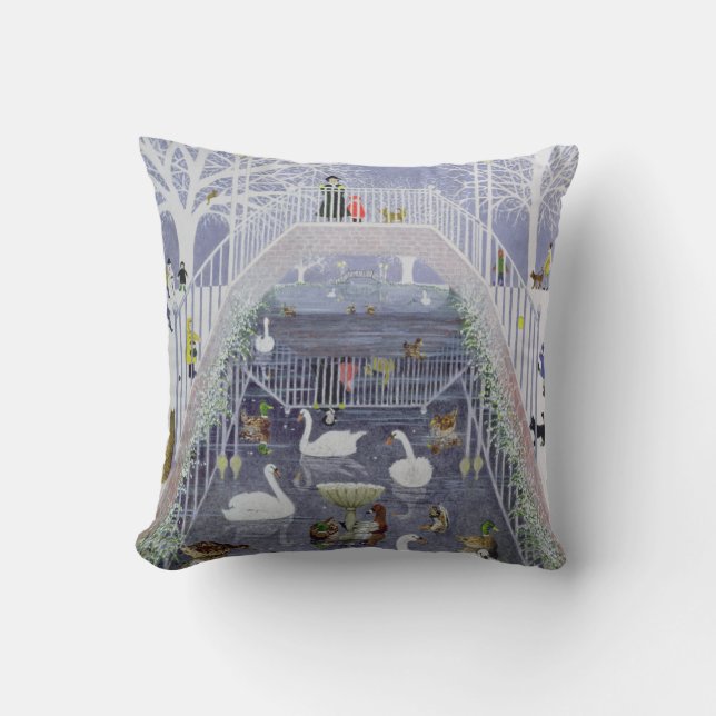 A Walk in the Park Throw Pillow (Front)