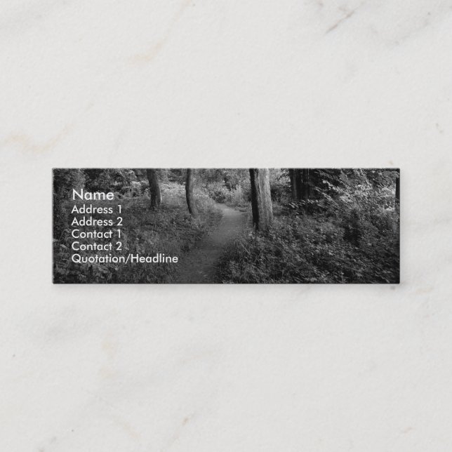 A Walk in the Woods Mini Business Card (Front)