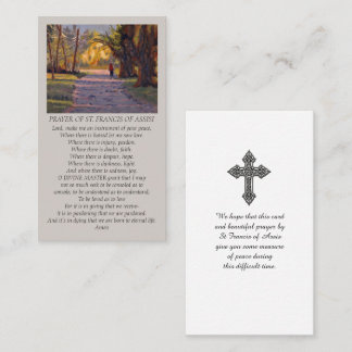  A Walk Into the Light St. Francis Memorial Card