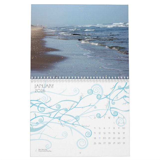 A Walk on the BEach Calendar (Jan 2026)