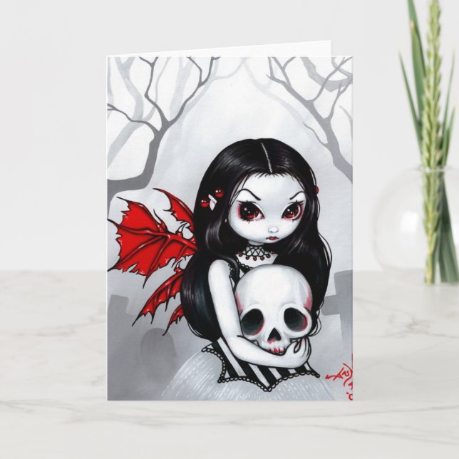 "A Walk Through the Cemetery" Greeting Card (Front)