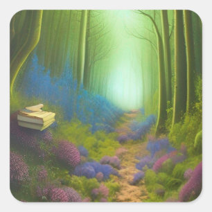 A walk thru the Enchanted Wood  Square Sticker