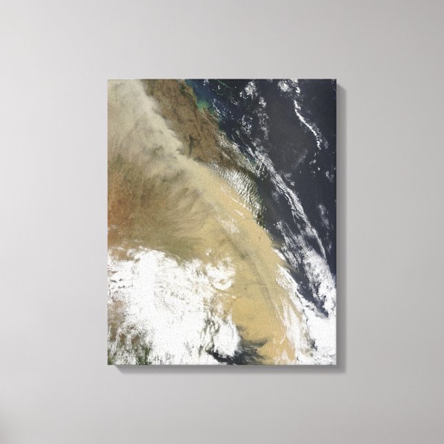 A wall of dust stretched from northern Queensla Canvas Print (Front)