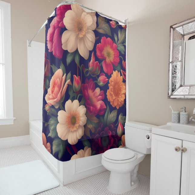 A wallpaper with a floral pattern  (In Situ)