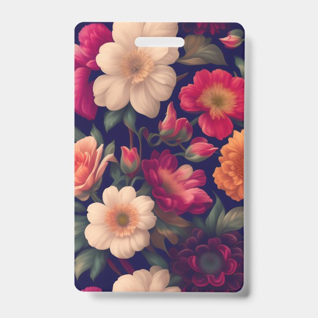 A wallpaper with a floral pattern  badge (Front)