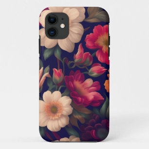 A wallpaper with a floral pattern  iPhone 11 case