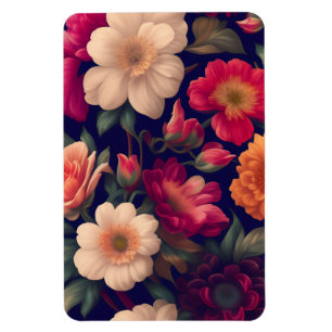 A wallpaper with a floral pattern magnet