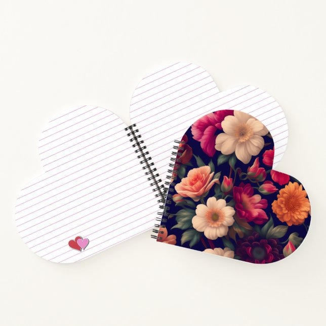 A wallpaper with a floral pattern  notebook (Inside)
