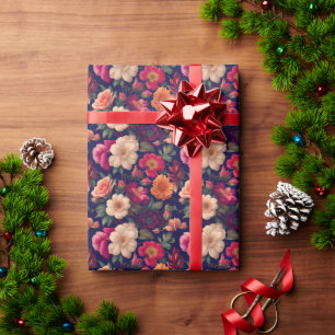A wallpaper with a floral pattern  wrapping paper