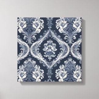 a wallpaper with floral designs canvas print