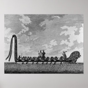 A War Canoe of New Zealand Poster