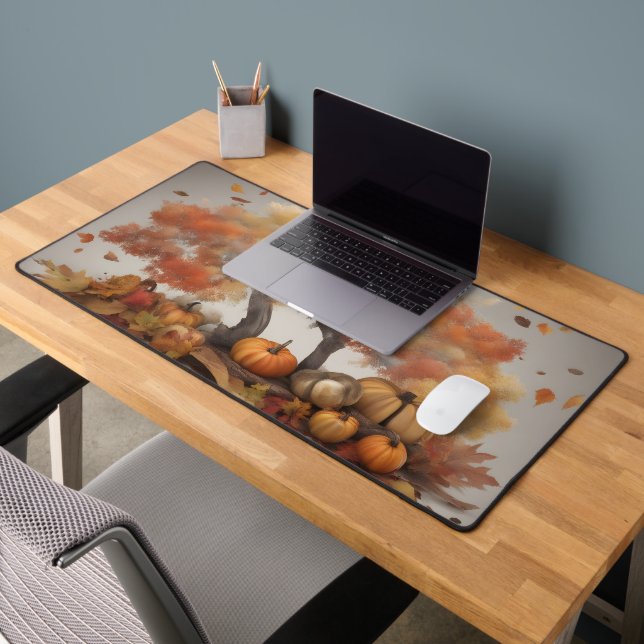 A warm and colourful autumn scene  desk mat (Office 2)
