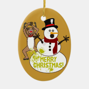 A Warm Christmas Message Ceramic Ornament