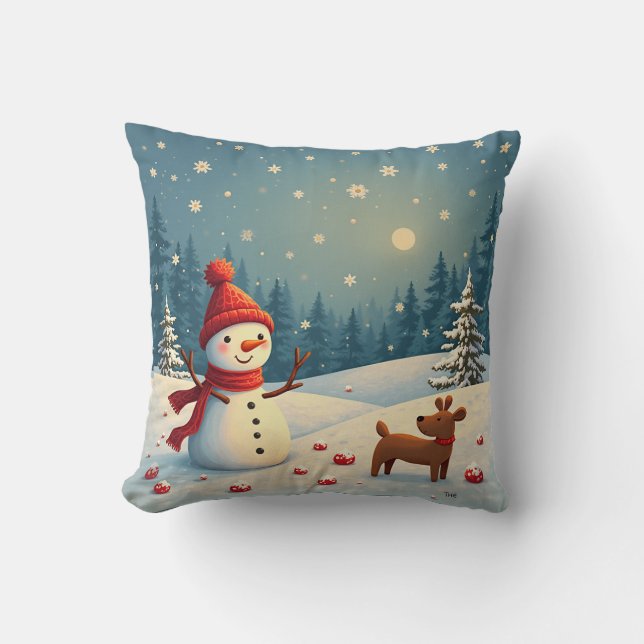 A warm pillow in the snow (Front)